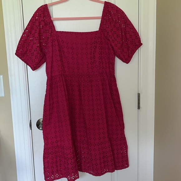 🆕 La Blanca Resortwear Dress Coverup Magenta Size L - Picture 3 of 11